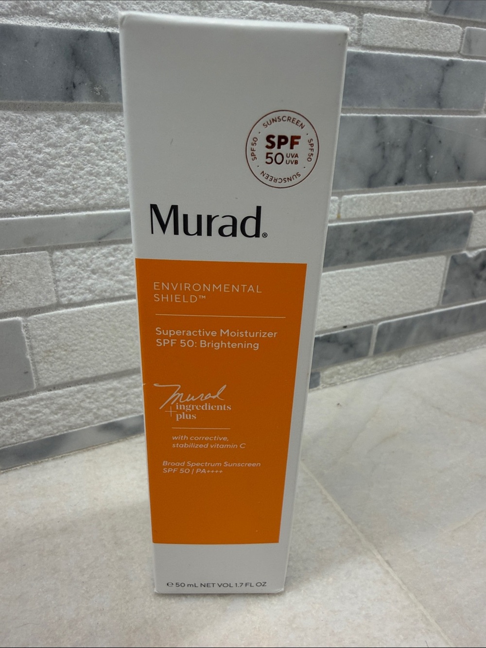 Murad SUPERACTIVE MOISTURIZER SPF 50: BRIGHTENING ~ NEW 1.7 fl oz